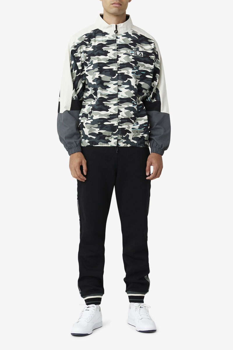Men's Fila Marshall Wind Jacket Tracksuits Black | 7MLAWDTbWsV