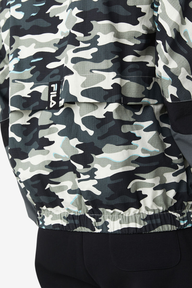Men's Fila Marshall Wind Jacket Tracksuits Black | 7MLAWDTbWsV