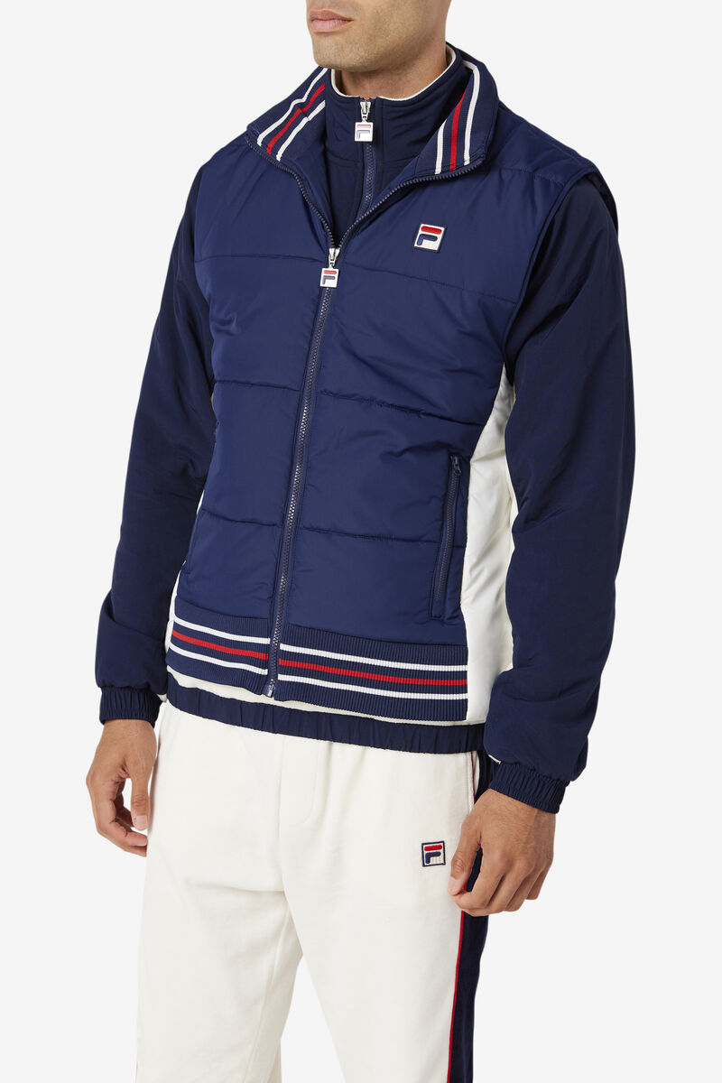 Men's Fila Matias Vest Outerwear Navy | Vt5RxpiuDDl