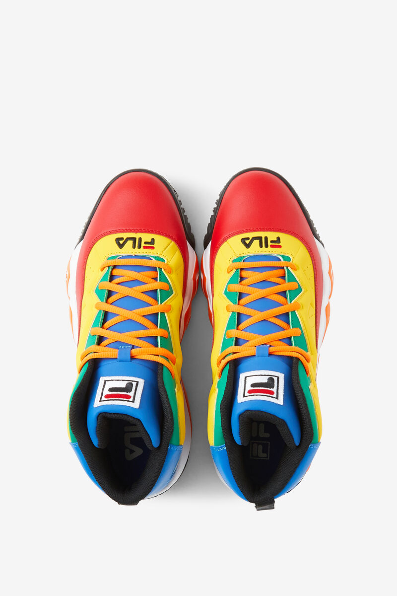 Men's Fila Mb Basketball Shoes | Fila Sneakers Red / Royal Blue / Lemon | 8EYkUqM4p88