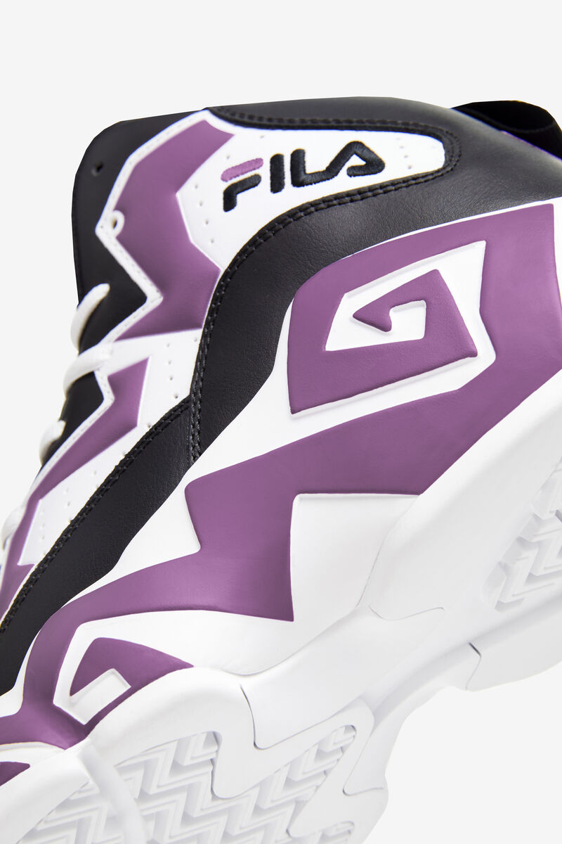 Men's Fila Mb Chunky High Top Sneakers | Fila Sneakers Black / White / Purple | 3l1apytHISv