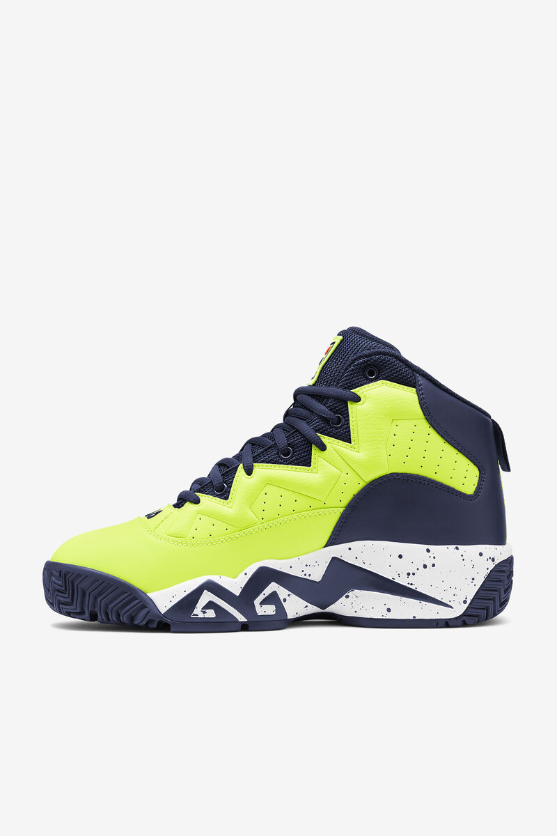 Men's Fila Mb Chunky High Top Sneakers | Fila Sneakers Yellow / Navy / White | fD3c72oAk6l