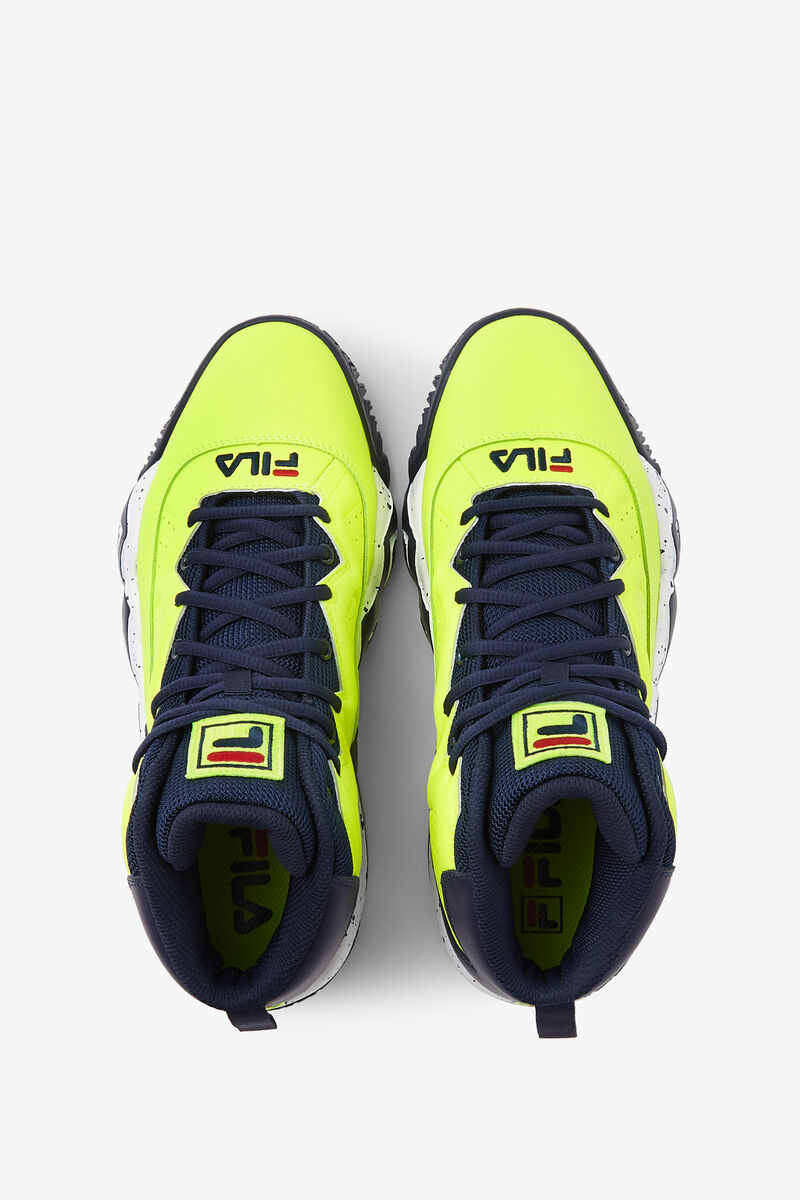 Men's Fila Mb Chunky High Top Sneakers | Fila Sneakers Yellow / Navy / White | fD3c72oAk6l