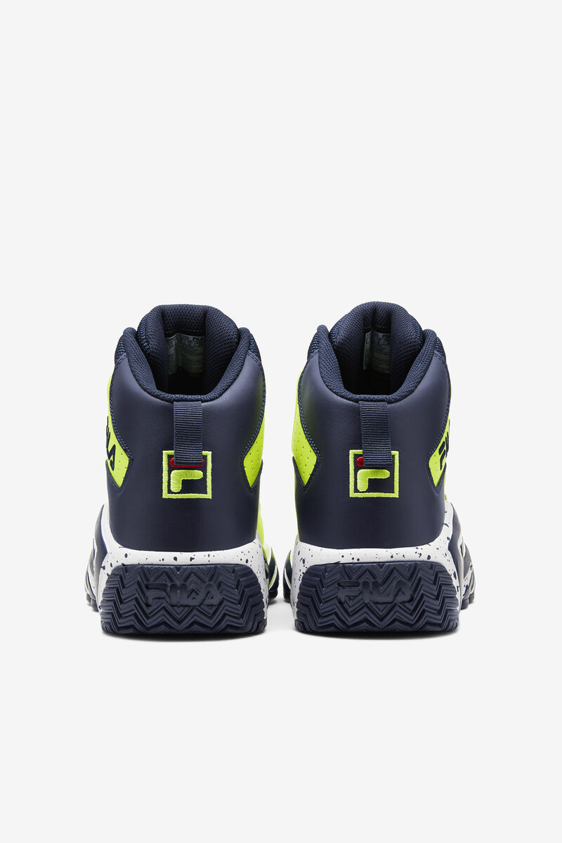 Men's Fila Mb Chunky High Top Sneakers | Fila Sneakers Yellow / Navy / White | fD3c72oAk6l