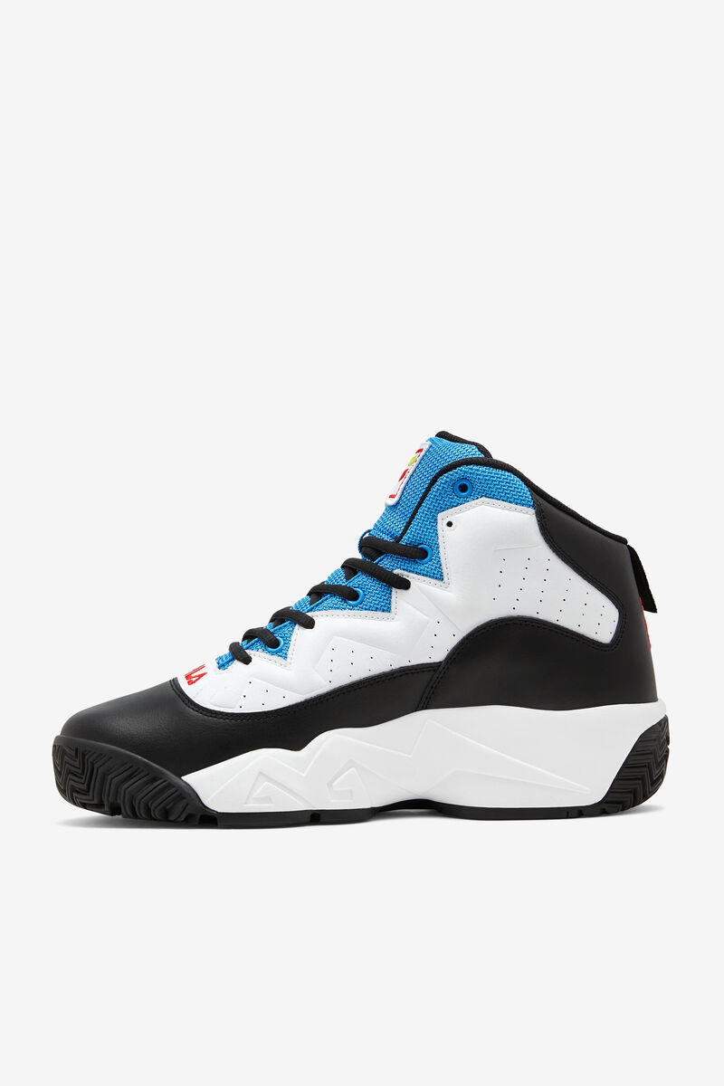 Men's Fila Mb Retro Basketball Shoes | Fila Sneakers White / Black / Blue | nayDoBldP9H