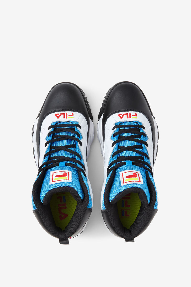 Men's Fila Mb Retro Basketball Shoes | Fila Sneakers White / Black / Blue | nayDoBldP9H