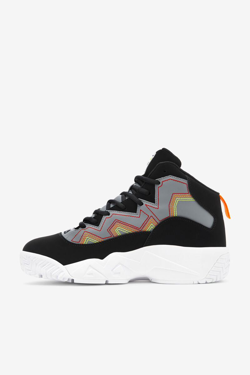 Men's Fila Mb Stitch Hi-top Sneaker | Fila Sneakers Black / Orange | ii3G8VKuLuC