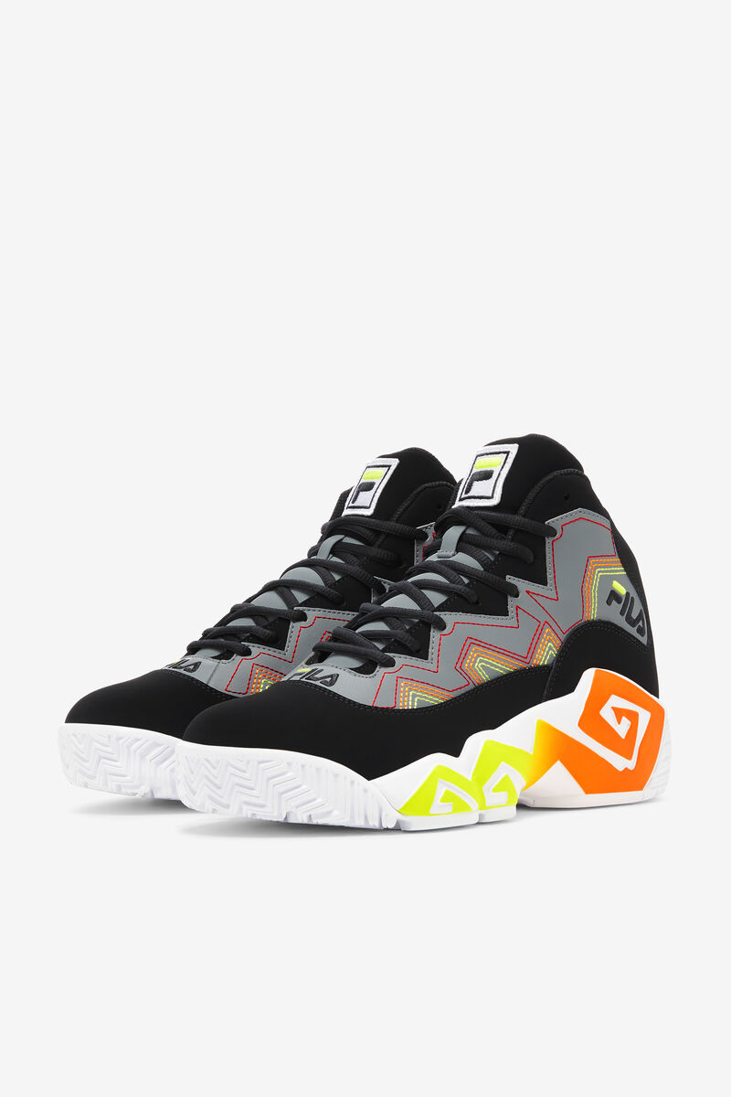 Men's Fila Mb Stitch Hi-top Sneaker | Fila Sneakers Black / Orange | ii3G8VKuLuC