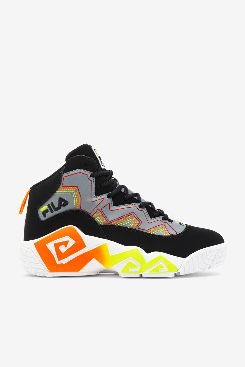 Men\'s Fila Mb Stitch Hi-top Sneaker | Fila Sneakers Black / Orange | ii3G8VKuLuC
