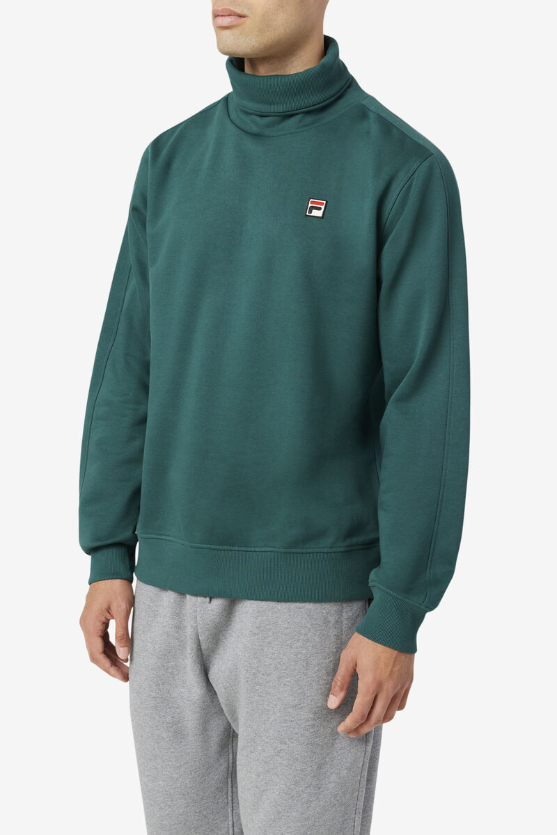 Men's Fila Noah Fleece Turtleneck Sweatshirts Green | GRKySiefX2j