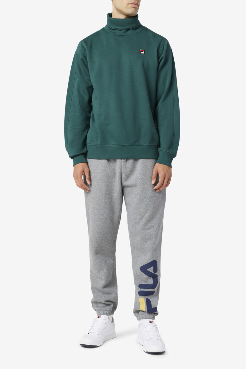 Men's Fila Noah Fleece Turtleneck Sweatshirts Green | GRKySiefX2j