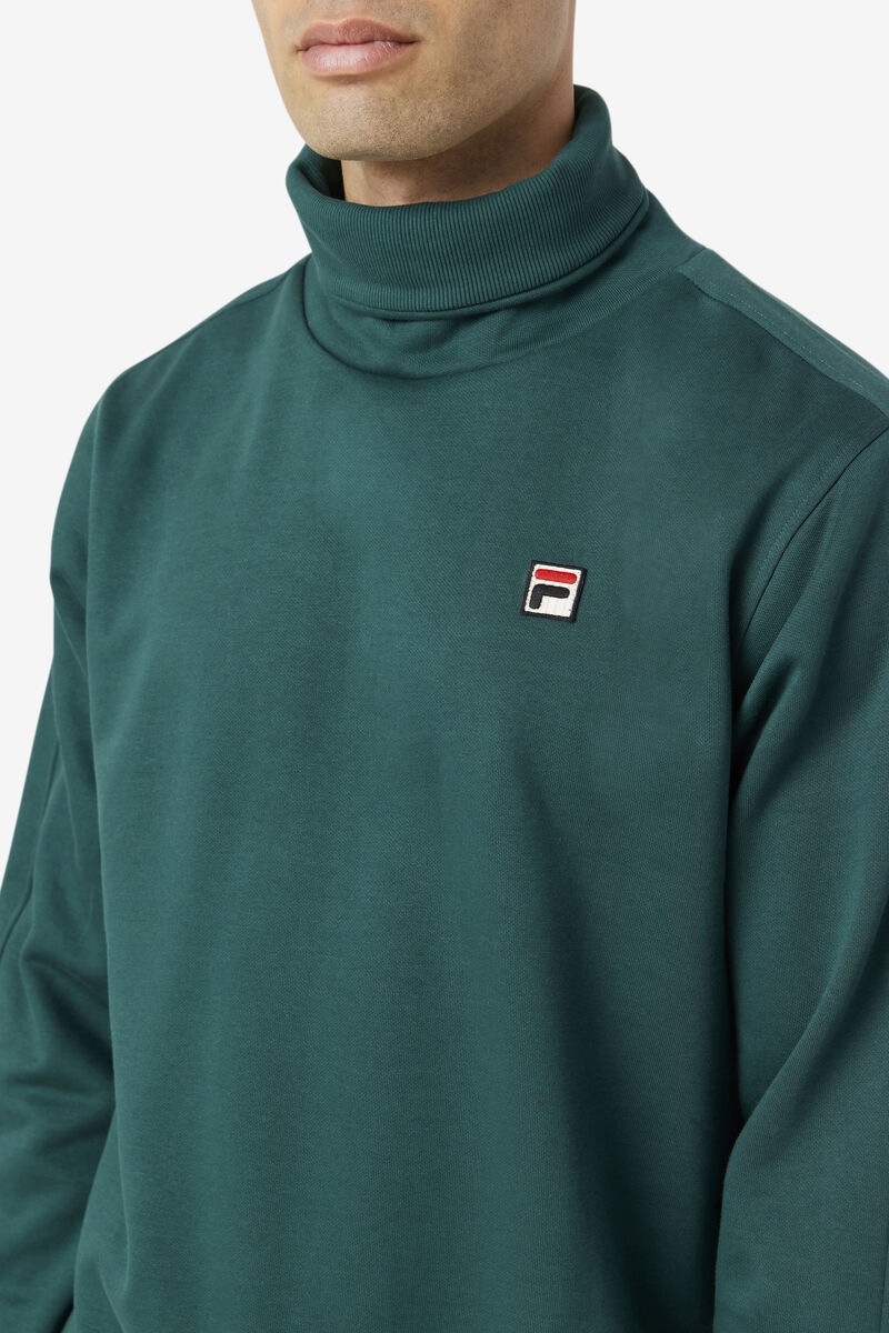 Men's Fila Noah Fleece Turtleneck Sweatshirts Green | GRKySiefX2j