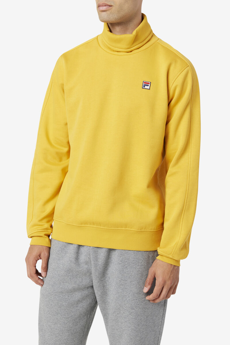 Men's Fila Noah Fleece Turtleneck Sweatshirts Yellow | Y5kfnkHfaf6