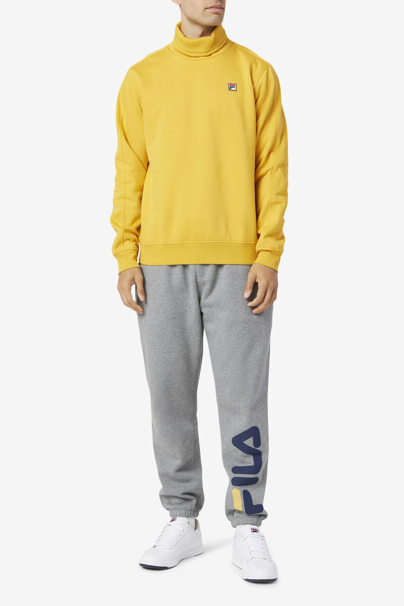 Men's Fila Noah Fleece Turtleneck Sweatshirts Yellow | Y5kfnkHfaf6