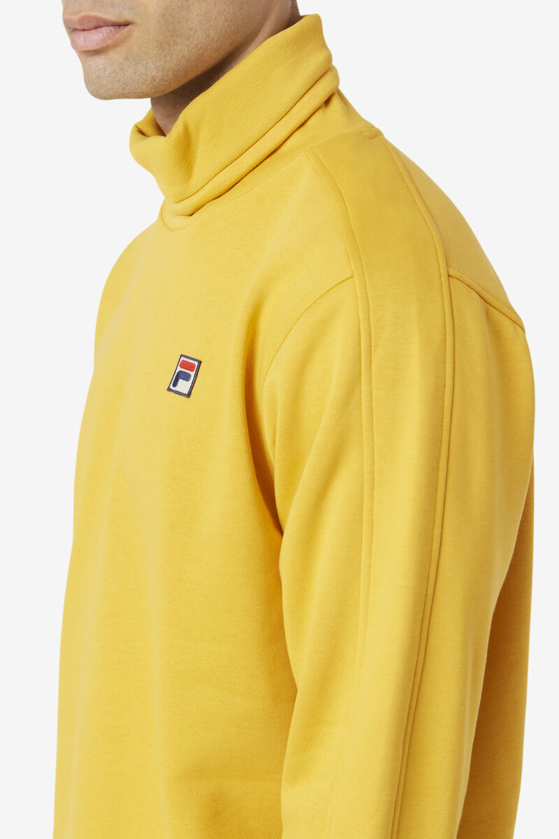 Men's Fila Noah Fleece Turtleneck Sweatshirts Yellow | Y5kfnkHfaf6