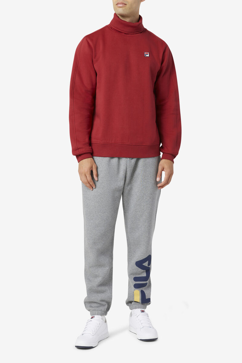 Men's Fila Noah Fleece Turtleneck Sweatshirts Red | hP3a1fMHmKv