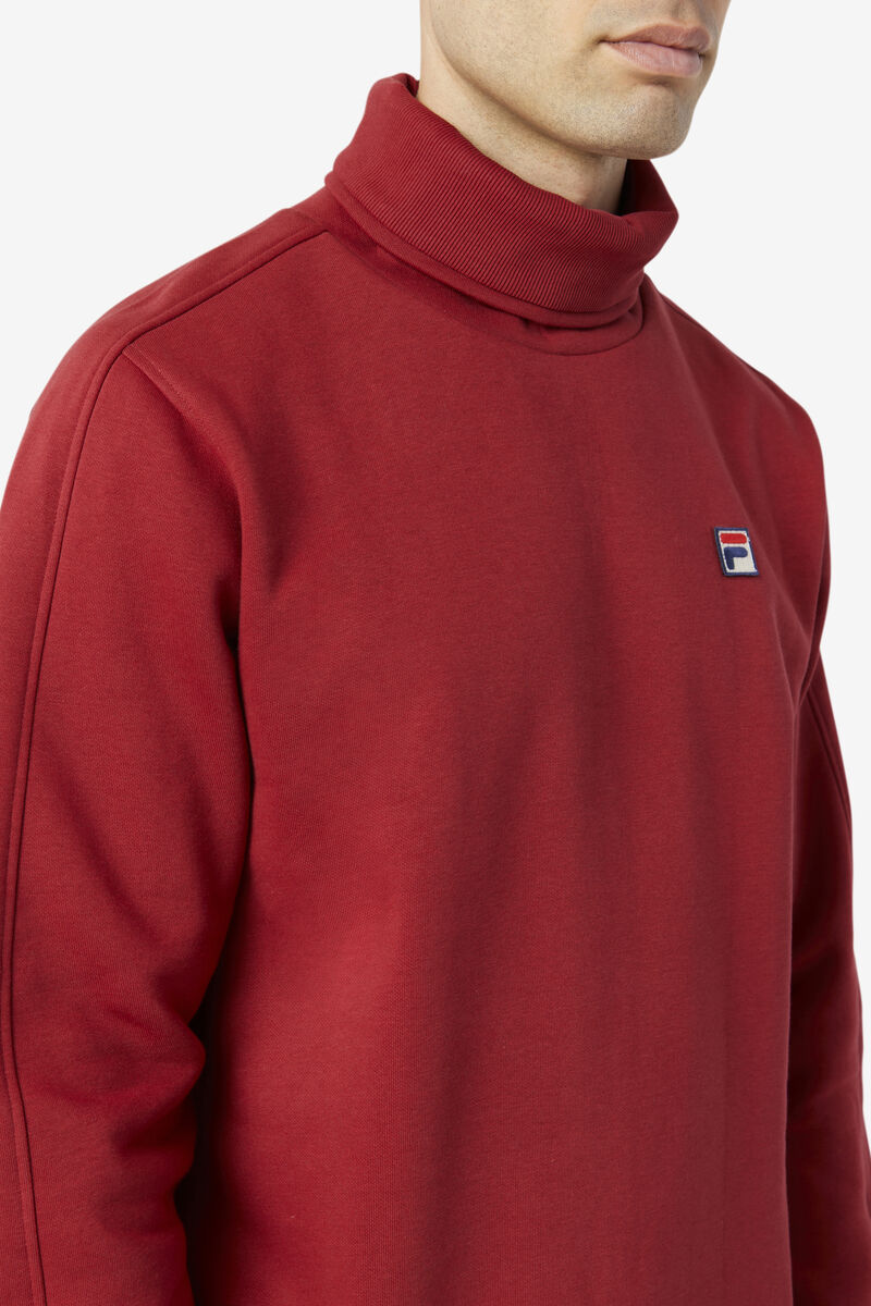 Men's Fila Noah Fleece Turtleneck Sweatshirts Red | hP3a1fMHmKv