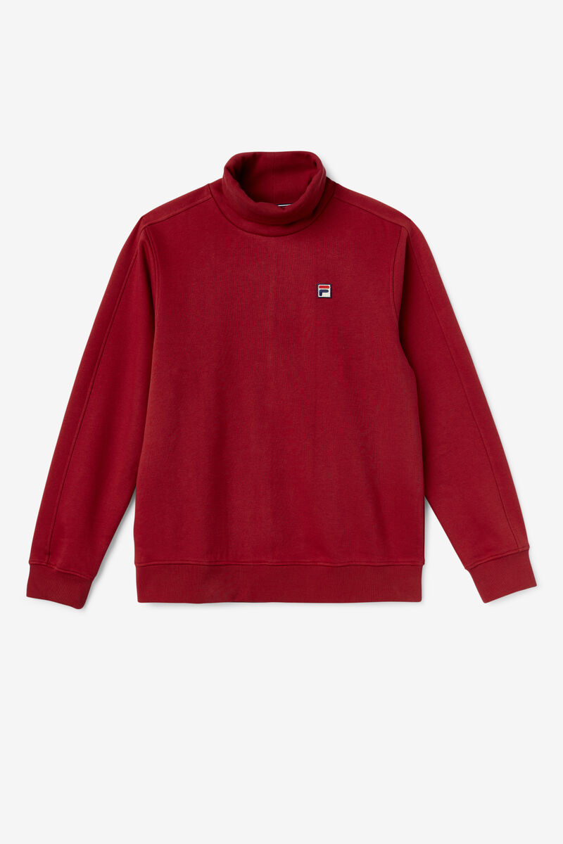 Men\'s Fila Noah Fleece Turtleneck Sweatshirts Red | hP3a1fMHmKv