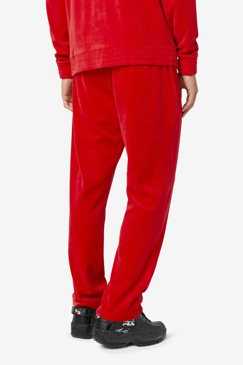 Men's Fila O-fit Velour Pant Tracksuits Red | Ucw9R1MVyqL