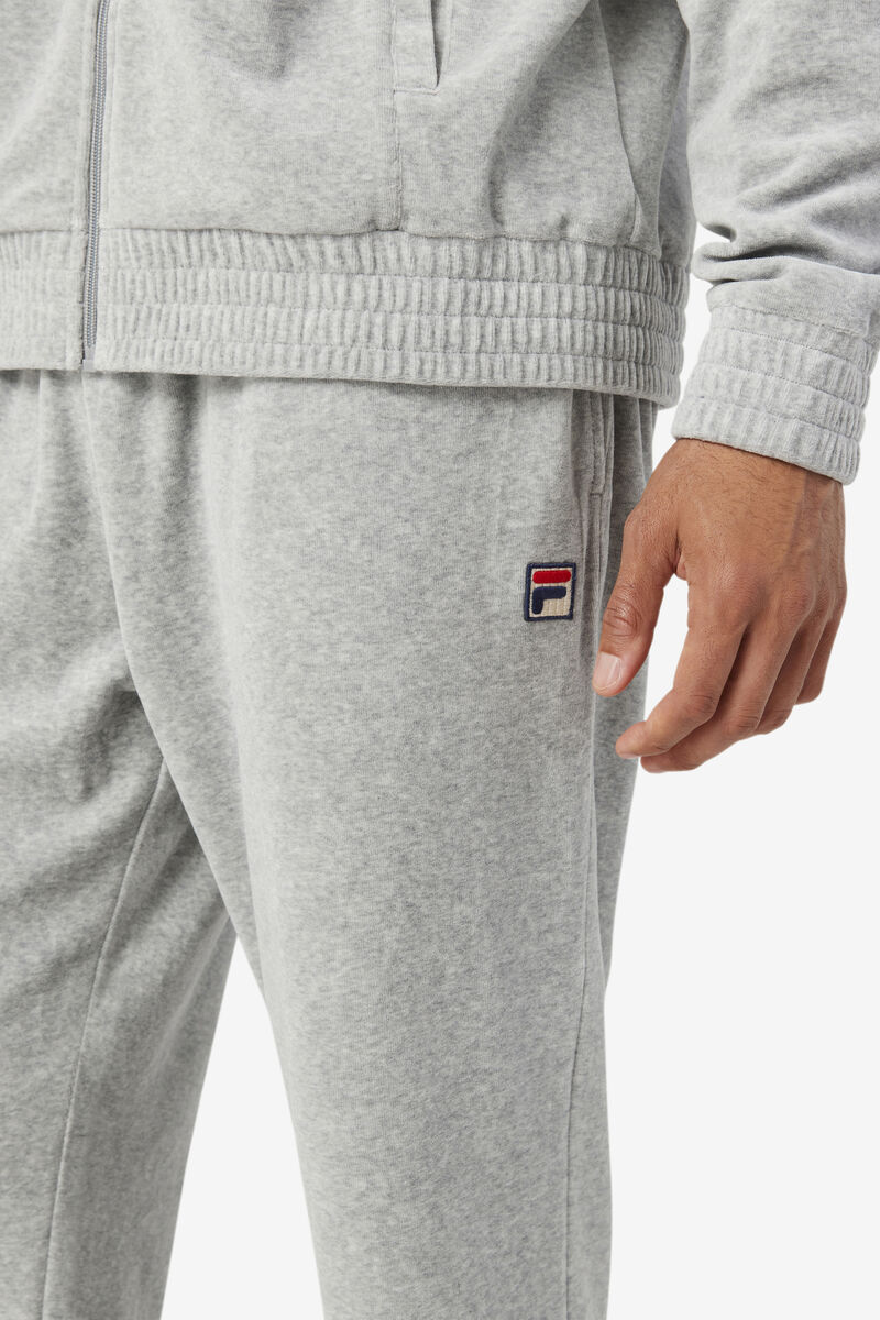 Men's Fila O-fit Velour Pant Tracksuits Grey | vLo2ZnF3oda