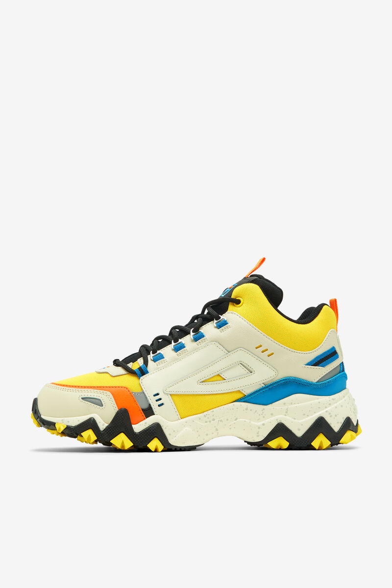Men's Fila Oakmont Tr Mid Running Shoes Lemon / Blue | HuILtZSSW5f