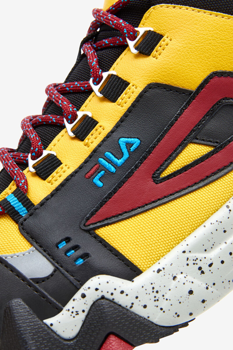 Men's Fila Oakmont Tr Mid Running Shoes Lemon / Black / Red | cXTAQTRTd14