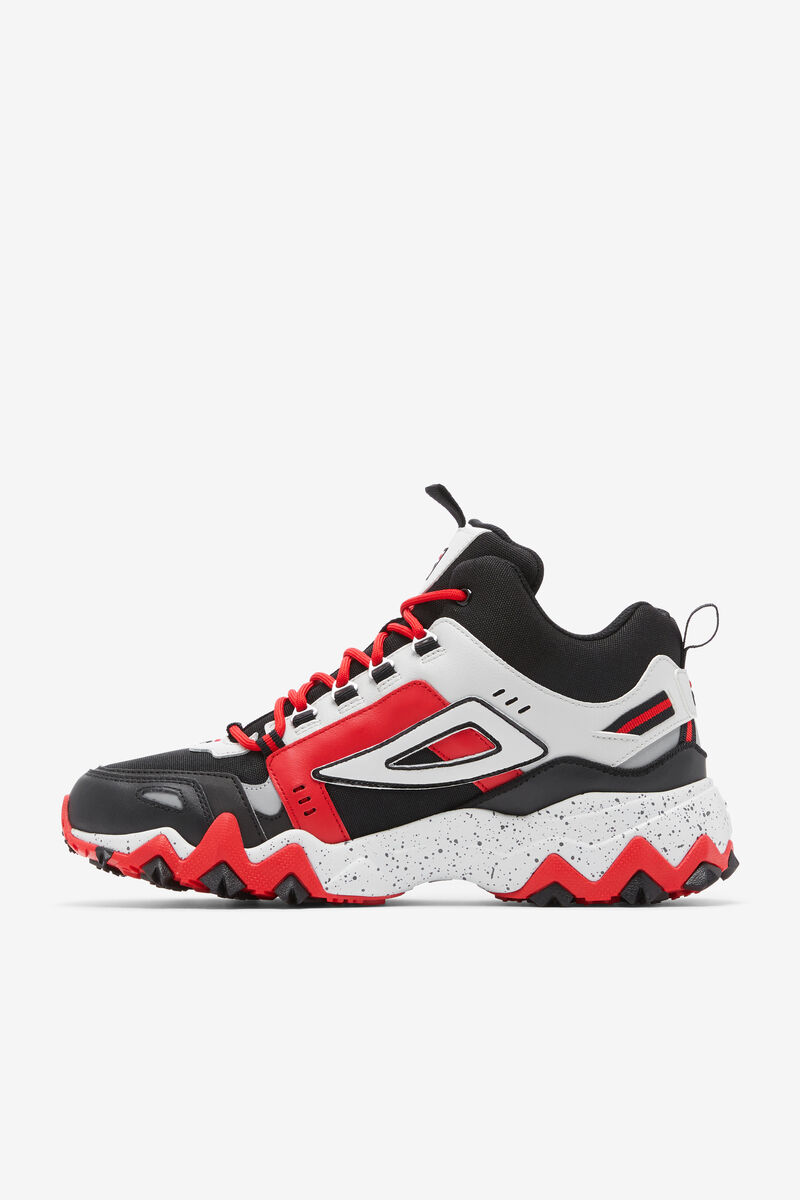 Men's Fila Oakmont Tr Mid Running Shoes Black / Grey / Red | lBNALw9J5kx