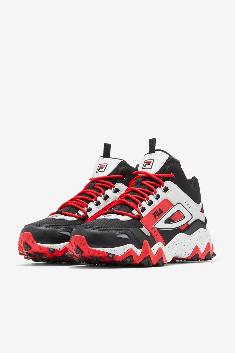 Men's Fila Oakmont Tr Mid Running Shoes Black / Grey / Red | lBNALw9J5kx