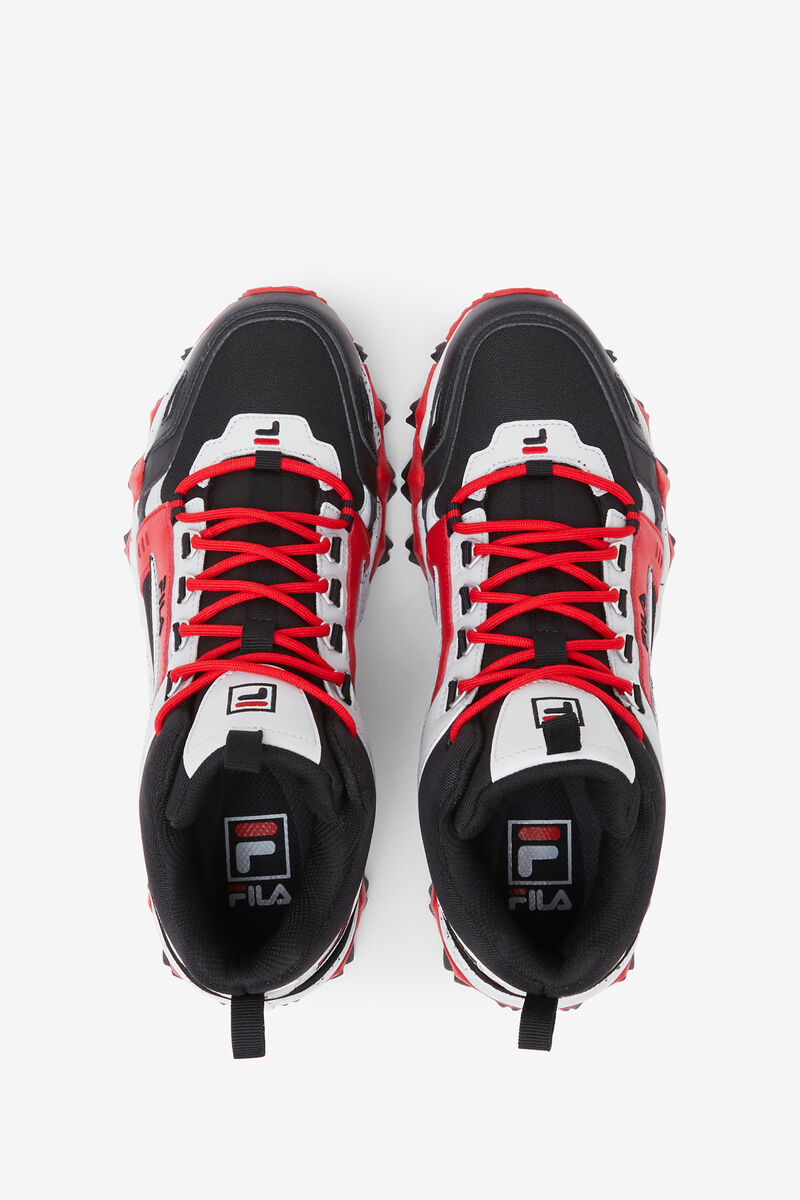 Men's Fila Oakmont Tr Mid Running Shoes Black / Grey / Red | lBNALw9J5kx