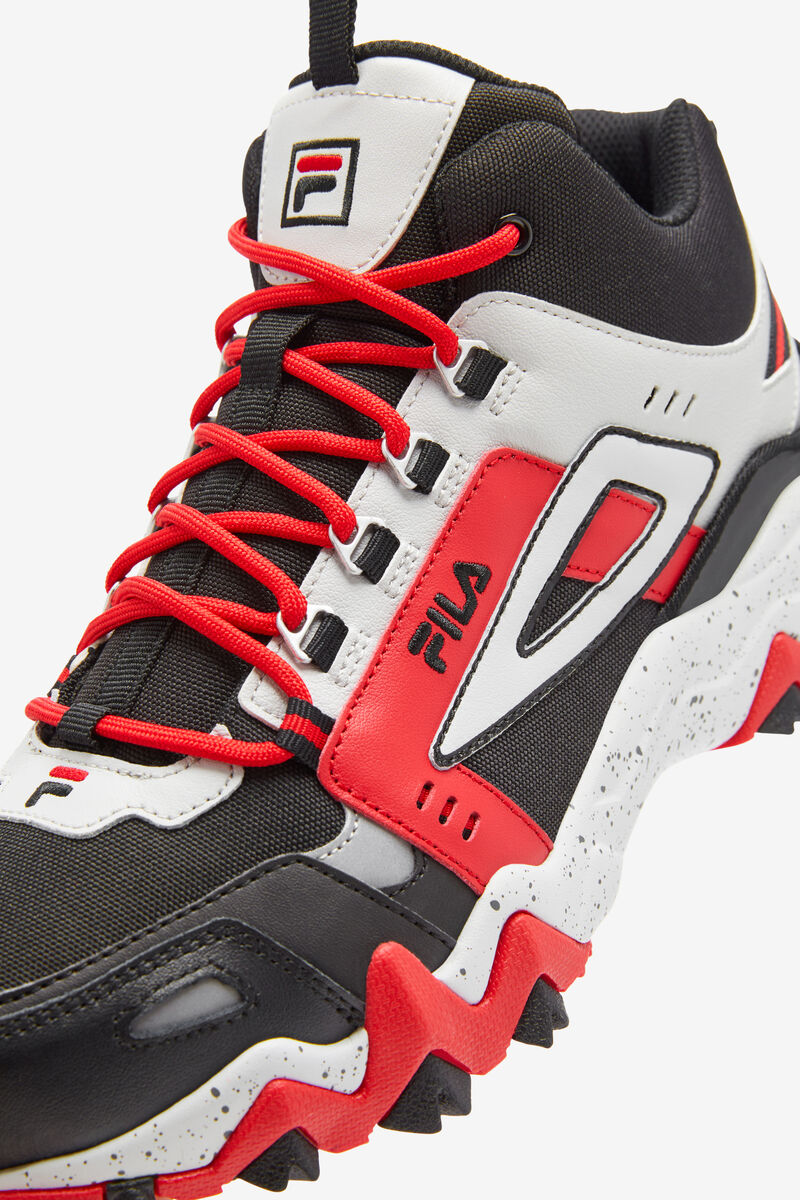 Men's Fila Oakmont Tr Mid Running Shoes Black / Grey / Red | lBNALw9J5kx
