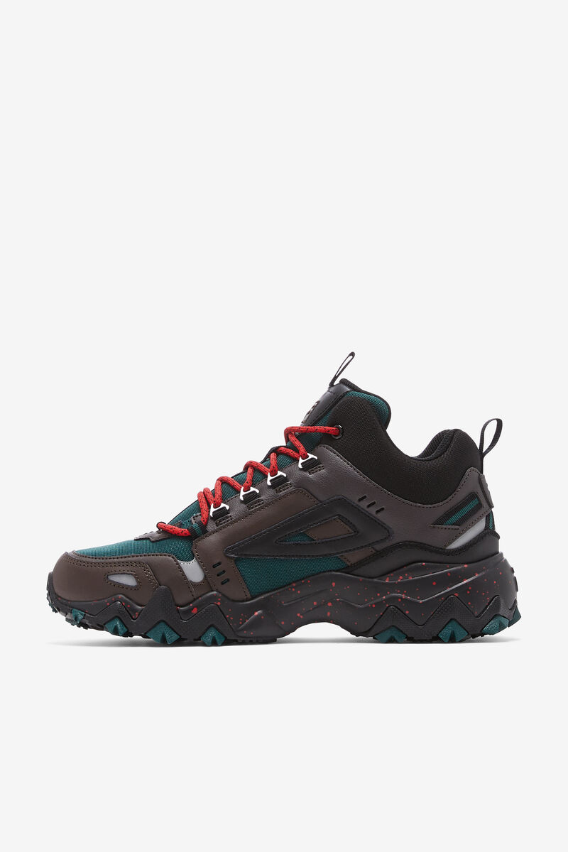 Men's Fila Oakmont Tr Mid Running Shoes Black | wuyAn4uoojV