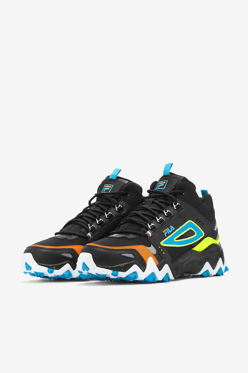Men's Fila Oakmont Tr Mid - Sneakers & Lifestyle | Fila Sneakers Black / Yellow / Orange | 7GyMTWUqb