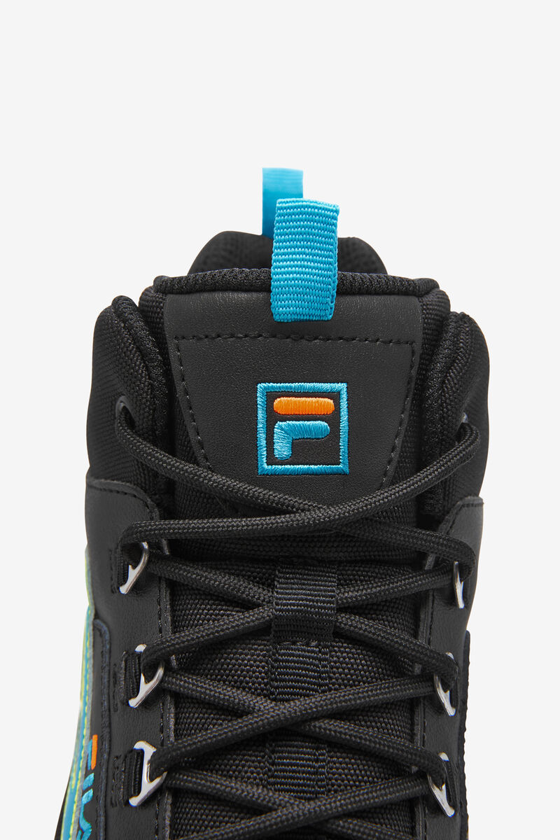 Men's Fila Oakmont Tr Mid - Sneakers & Lifestyle | Fila Sneakers Black / Yellow / Orange | 7GyMTWUqb
