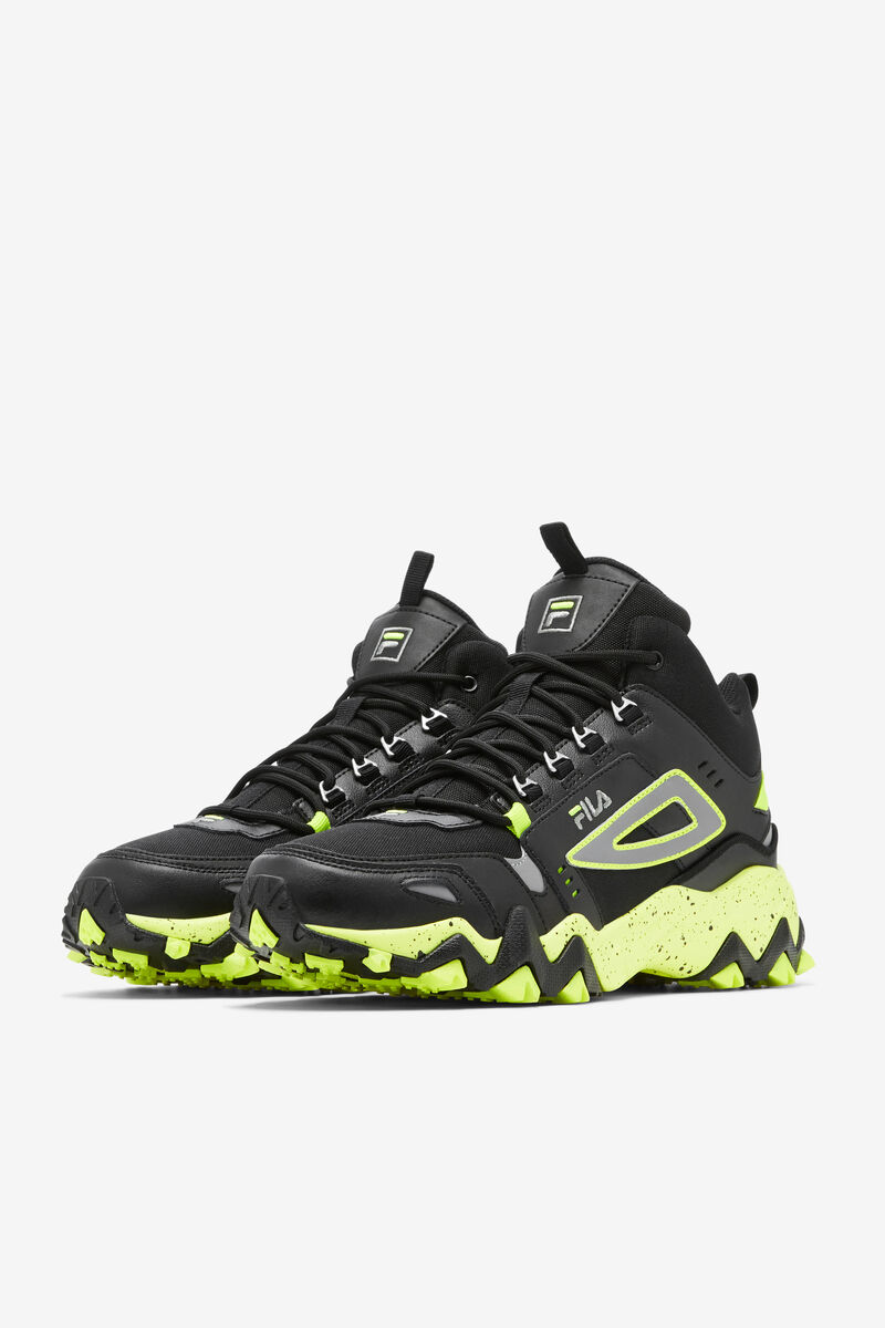 Men's Fila Oakmont Tr Mid - Sneakers & Lifestyle | Fila Sneakers Black / Yellow | vZFqXBzgPxl