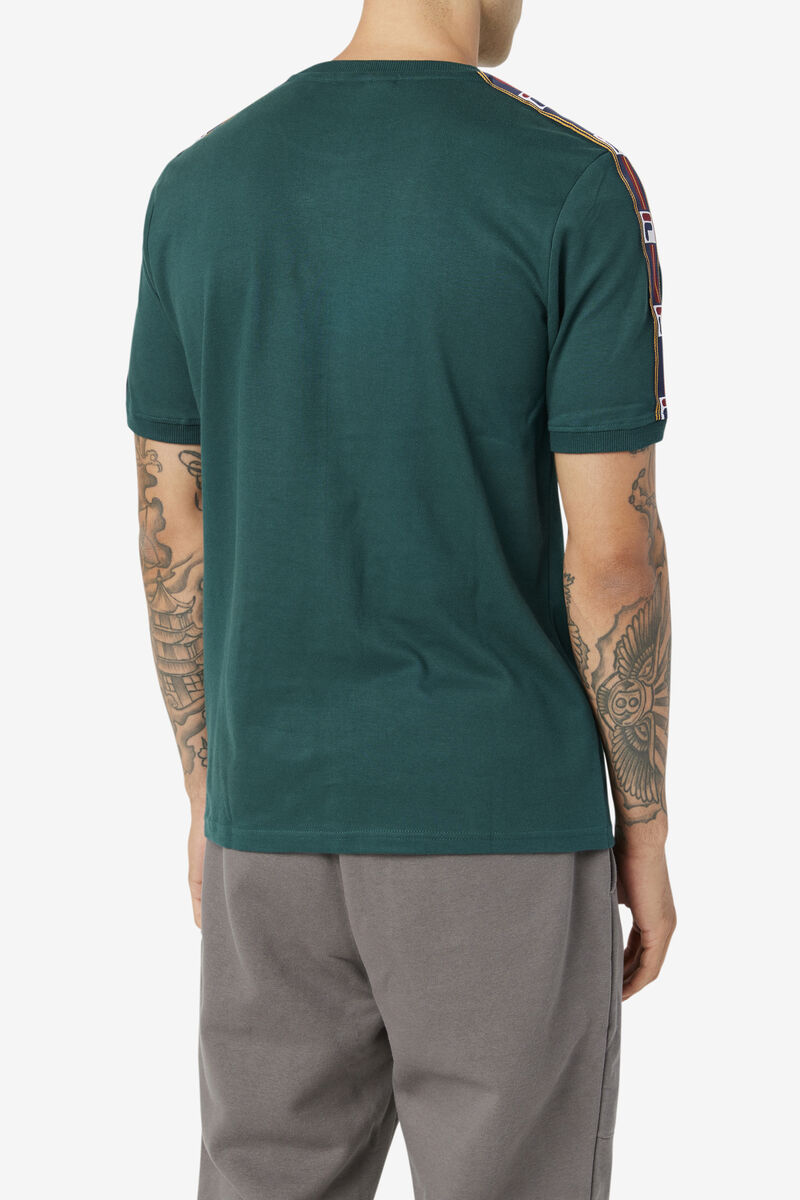 Men's Fila Oliver T Shirts Green | 7qzwxsnAYfh