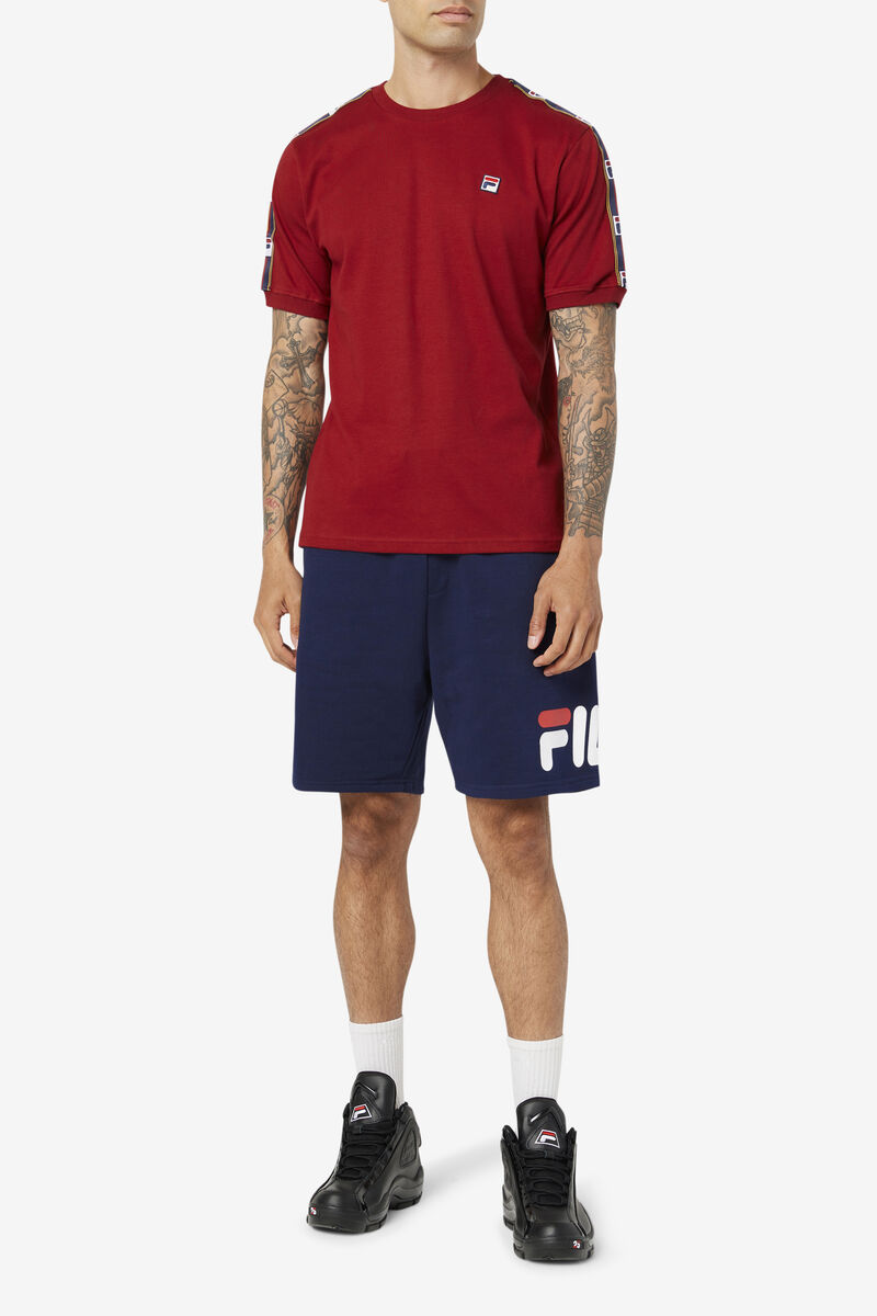 Men's Fila Oliver T Shirts Red | b1umOr9XxEf
