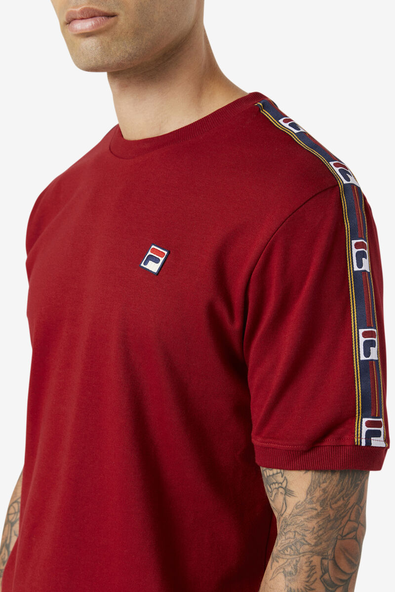 Men's Fila Oliver T Shirts Red | b1umOr9XxEf