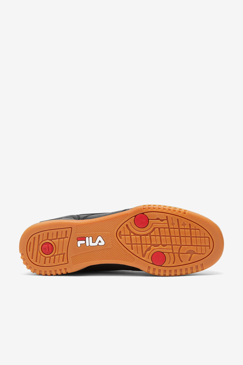 Men's Fila Original Fitness Flat Shoes Black / Red / White | dYpV35A4goG