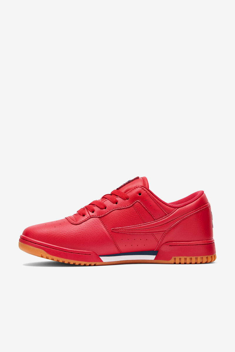 Men's Fila Original Fitness Flat Shoes Red / Navy / White | R3sLVn6DjHS