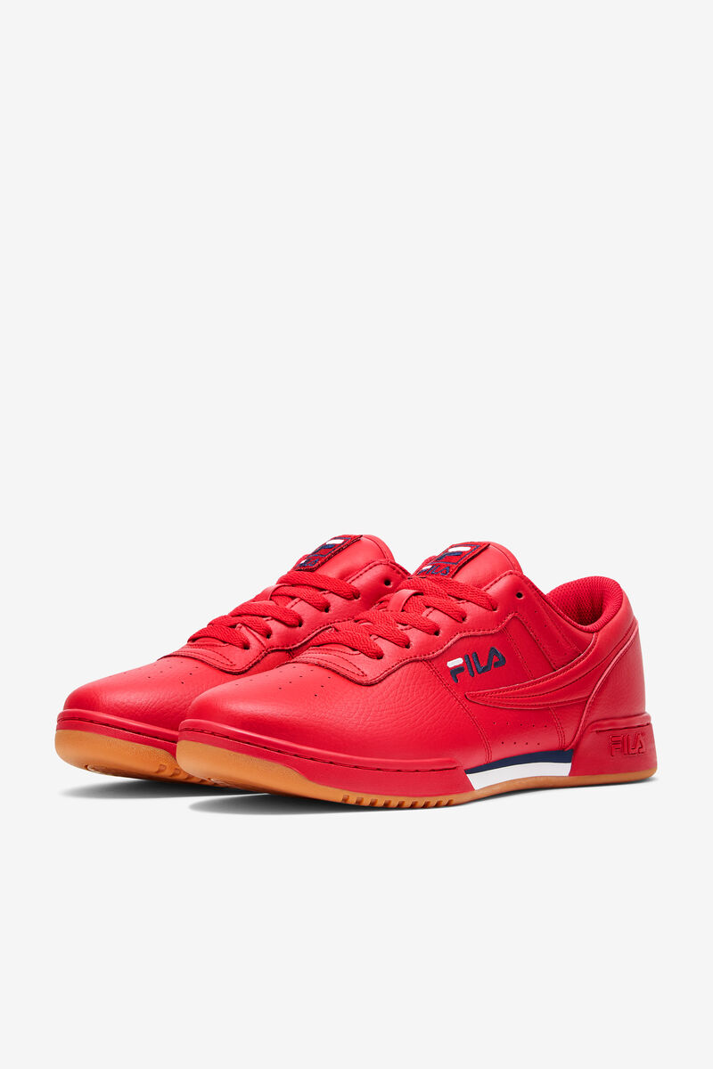 Men's Fila Original Fitness Flat Shoes Red / Navy / White | R3sLVn6DjHS
