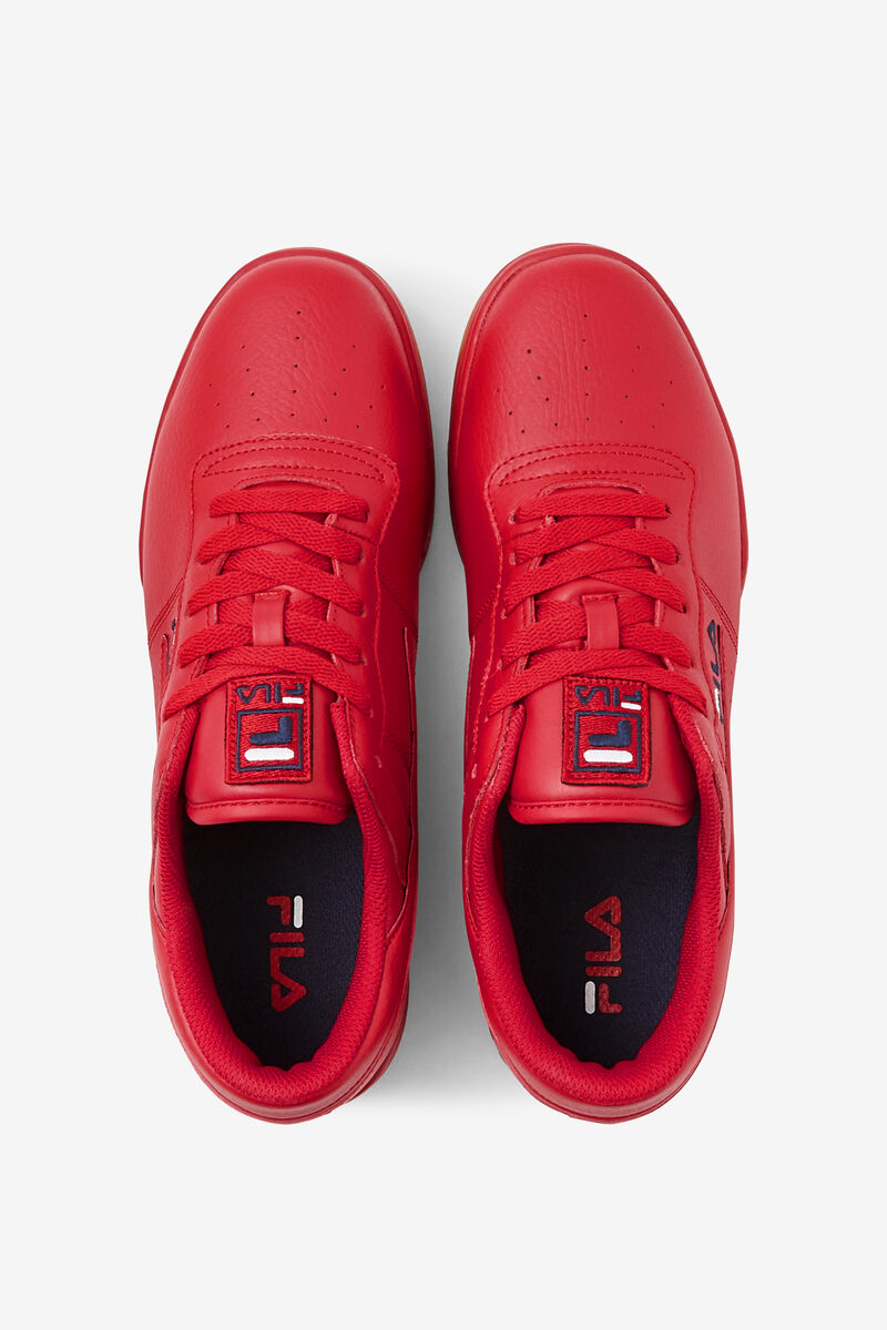 Men's Fila Original Fitness Flat Shoes Red / Navy / White | R3sLVn6DjHS