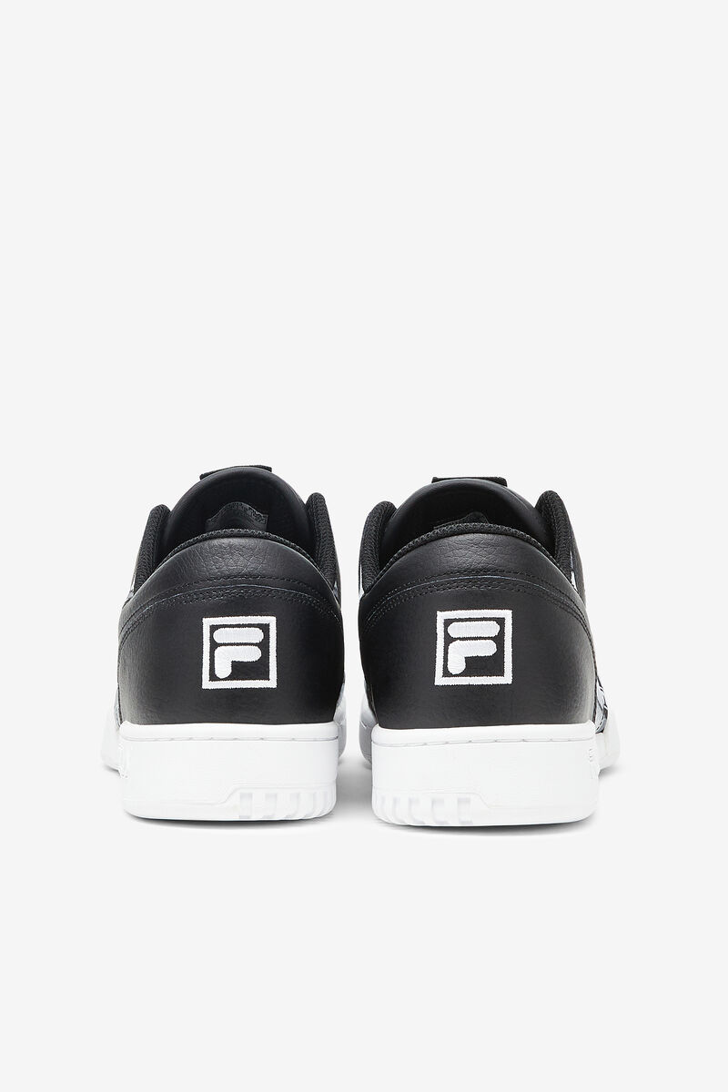 Men's Fila Original Fitness Patchwork Low Top Shoes | Fila Sneakers Black / White | gFu352CN9Fq