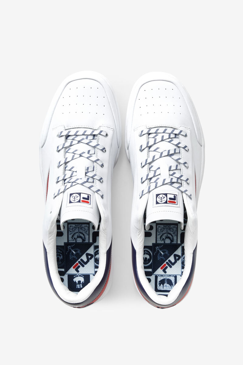 Men's Fila Original Tennis Shoes Lx X Brooks Brothers | Fila Sneakers White / Navy / Red | vhOnaZ7ZR