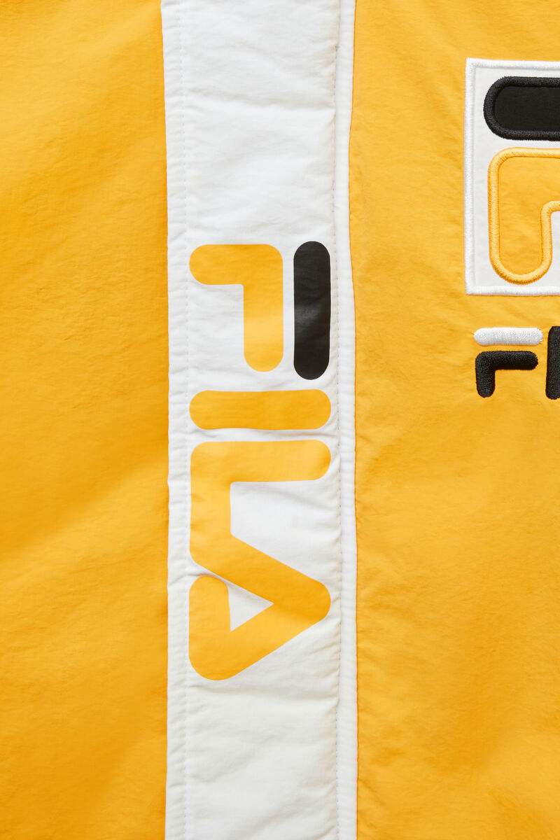 Men's Fila P1 Fila Tech Jacket Jackets Yellow / Black / White | guDZdBB3KFG