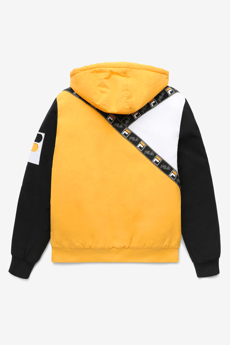 Men's Fila P1 Fila Tech Jacket Jackets Yellow / Black / White | guDZdBB3KFG