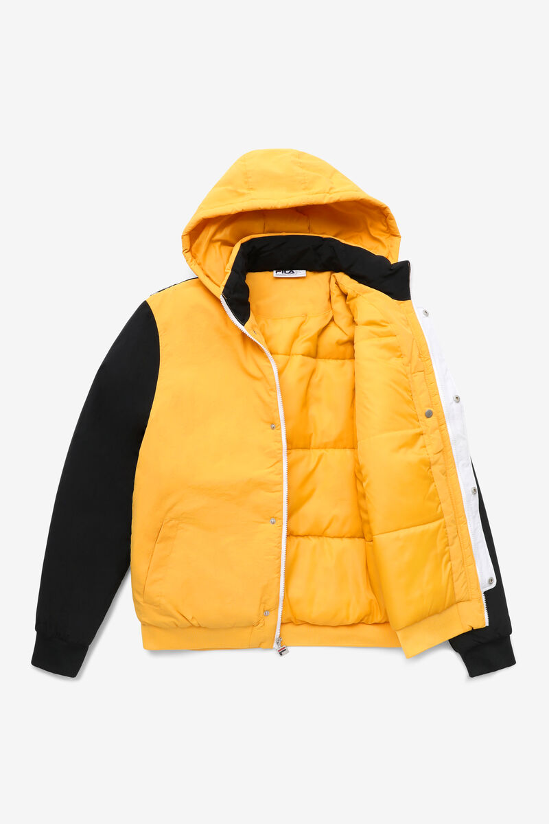 Men's Fila P1 Fila Tech Jacket Jackets Yellow / Black / White | guDZdBB3KFG