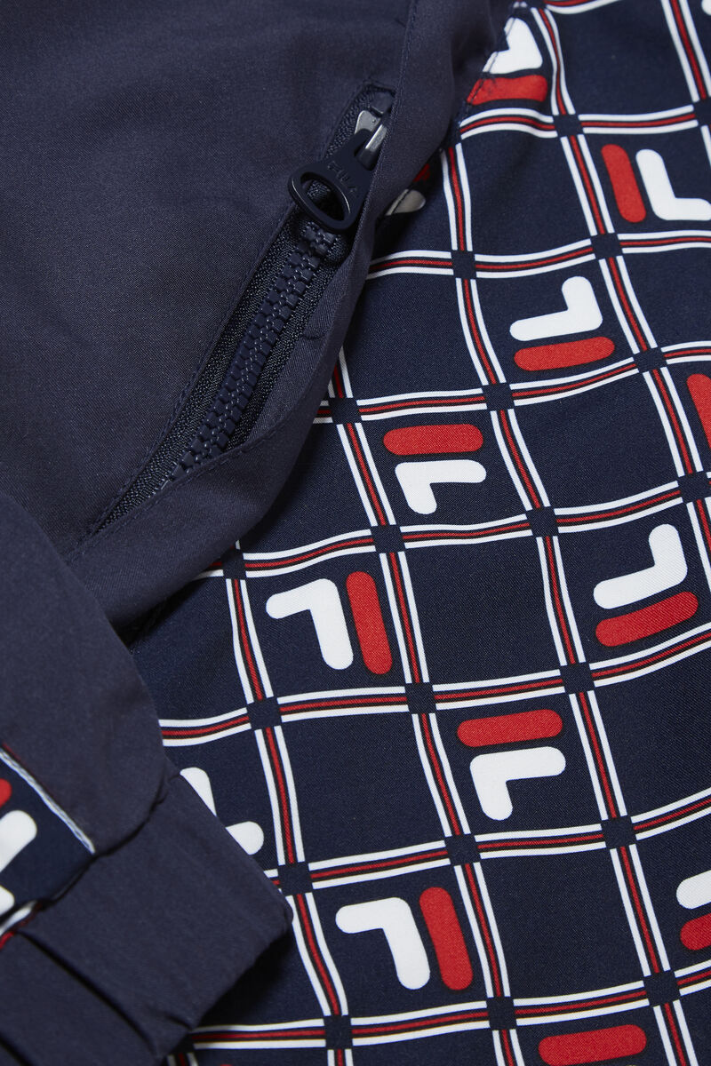 Men's Fila Paride Windbreaker Jackets Navy / Red / White | 3IiXTZAcCOE