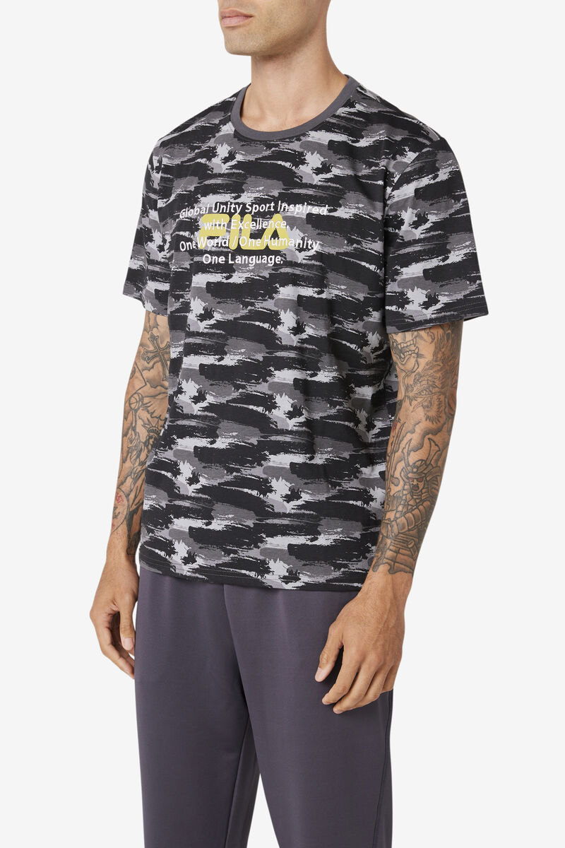 Men's Fila Pepacton T Shirts Camo | yYJSJepQNHu