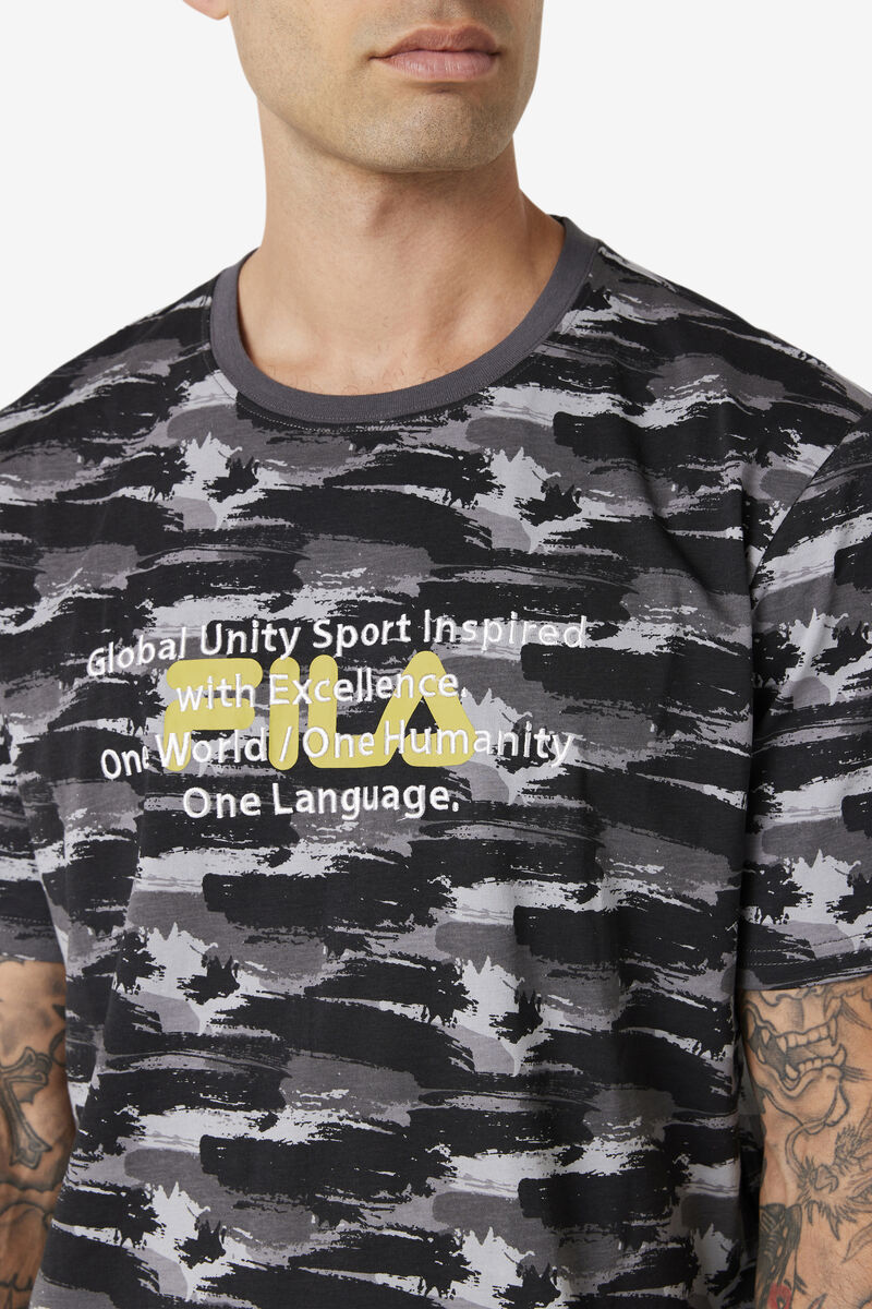 Men's Fila Pepacton T Shirts Camo | yYJSJepQNHu