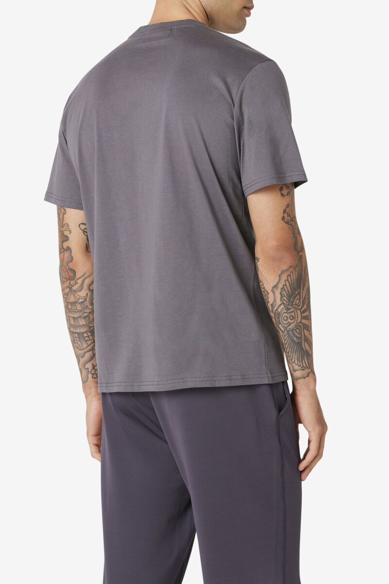 Men's Fila Pepacton T Shirts Purple | HQNRwDAEWFx